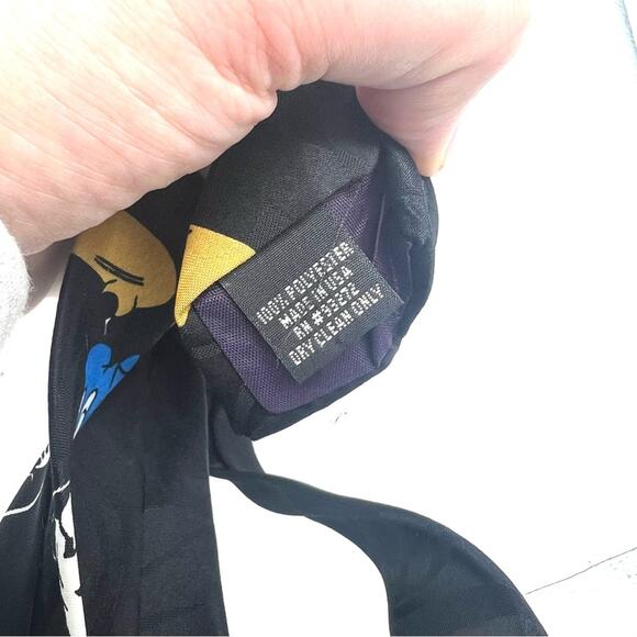 Mickey Unlimited Mickey Mouse Vintage Disney Tie Black Made in USA - Picture 5 of 5